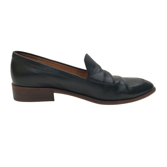 Madewell Women's The Frances Leather Almond Toe Slip On Loafer Size 8.5 Black - Picture 10 of 11